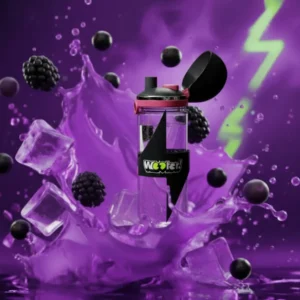 Gourde Wooter avec des éclaboussures de fruits frais illustrant le concept.